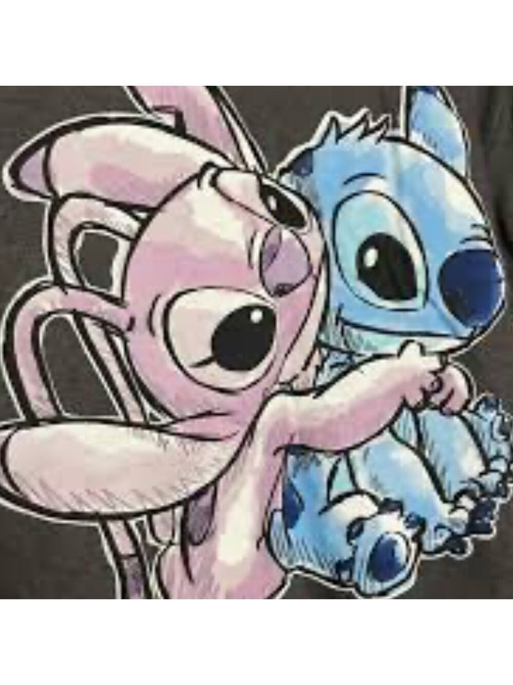 Disney Stitch Angel Hug Graphic Short Sleeve T-Shirt